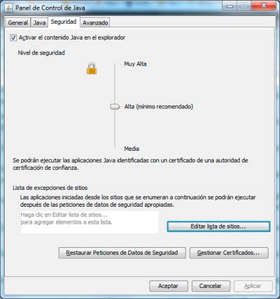 Seguridad de Java