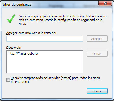 Sitios de Confianza
