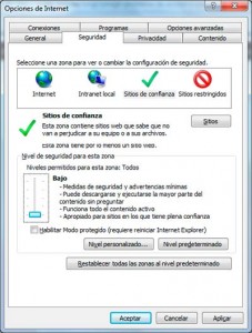 Sitios Seguros en IE
