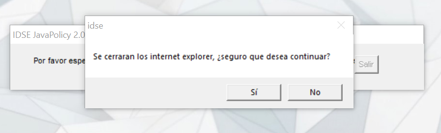 JavaPolicy cierra internet explorer