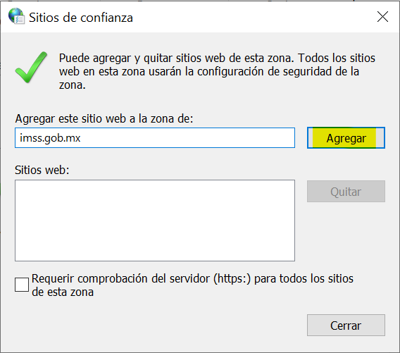 Agregar dominio wildcard imss gob mx